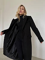 YB_Женское стильное пальто оверсайз кроя. Арт 315А840 Черный 42/44