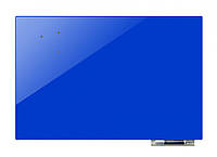 Доска магнитно-маркерная стеклянная GL75100, 75x100 Синий ,