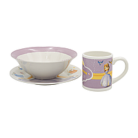 Набор детской посуды 3 предмета керамика Принцесса София (01_P0202021296) Фиолетовый
