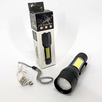 Ліхтар кишеньковий з металевим корпусом Police Bailong BL-T6-19, потужний акумуляторний лід ліхтарик