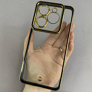 Чохол для Tecno POP 8 прозорий чохол з окантовкою на телефон техно поп 8 чорний l9j