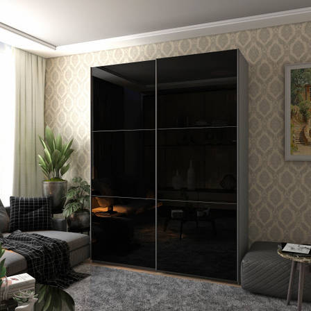 Шафа купе G-Caiser Doros Графіт 2 Скла / 3 частини 180х60х240, фото 1