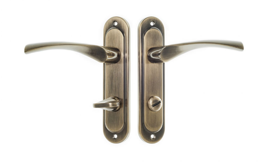 Ручки дверні  Imperial BRAVO STL 62мм   WC АВ бронза