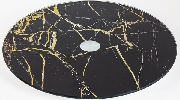 Блюдо - тортовница на крутящейся ножке 30 см Viva Marble Black - фото 1 - id-p1592601459