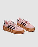 Жіночі кросівки Adidas Gazelle Bold Platform Pink/Black, фото 8