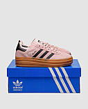 Жіночі кросівки Adidas Gazelle Bold Platform Pink/Black, фото 9