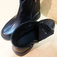 Женские весенние/осенние ботинки из натуральной кожи. 40 размер. Цвет: черный