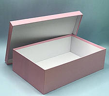 Коробка прямокутна з кришкою для шампанського (рожевий)