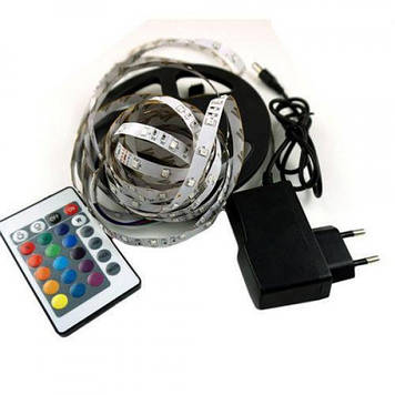 Світлодіодна стрічка SMD 5050 RGB LED 2 м IP65 з пультом та блоком живлення USB, 2м, Стрічка світлодіодна 5050
