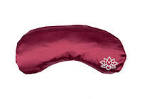 Шелковая подушка для глаз Lotus с лавандой темно-красный 24*11 см