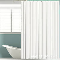 Біла шторка для душа 180 × 180 см (душева фіранка-штора для ванної кімнати)