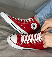 Кеди жіночі Converse високі Chuck Тaylor All Star кеди Converse Конверс червоні 36р-40р