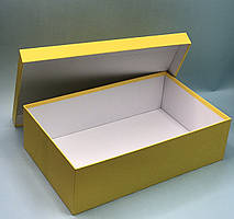 Коробка прямокутна з кришкою для шампанського (жовтий)