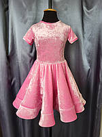 Рейтинговое платье (бейсик) б/у для бальных танцев размер 30 на рост 110-116.