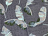 Літня ковдра-покривало 140х205см Лелека Текстиль Листя папороті, фото 8