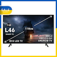 HT Телевізор LED L46 43 Дюймів 110 см T2 1K Android