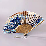 Віяло тканинне "Велика хвиля в Канагаві", фото 2