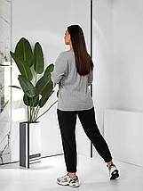 Жіночі штани спортивні з двонитки батал, фото 4