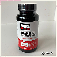 Force factor Vitamin D3 Вітамін D3 5000 МО, 120 мʼяких капсул
