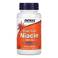 Витамин B3 ниацин NOW Flush-Free Niacin 250 mg (90 вега-капс)