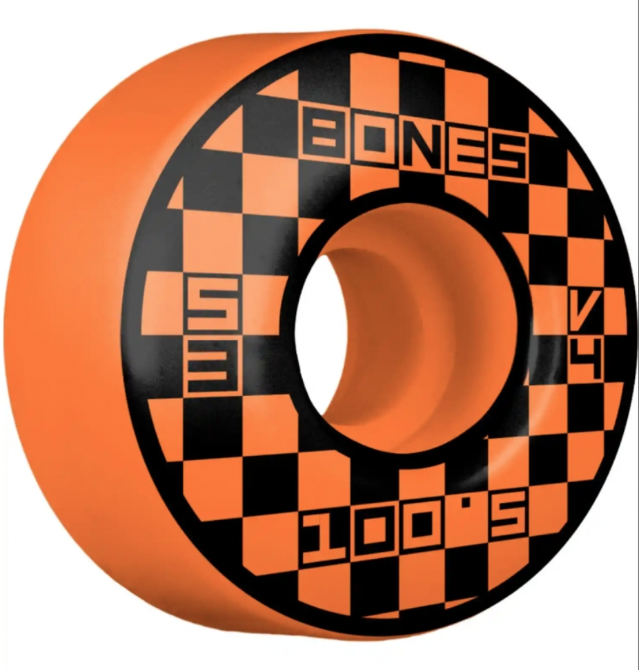 Колеса для скейтборду BONES WHEELS OG Formula Block Party 52 mm V4 Wide 100A Orange