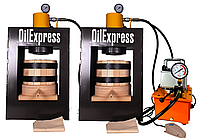 Маслопресс 50 тонн 3+3 литра деревянная бочка "PRO+" OilExpress