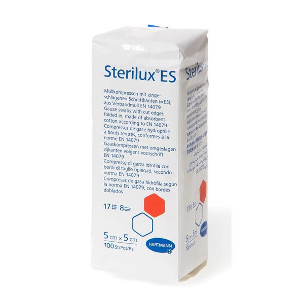 Марлеві серветки Sterilux® ES 5см х 5см, нестерильні 100шт. в уп.