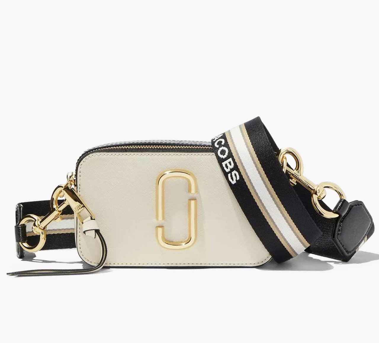 Сумка-клатч жіноча шкіряна через плече Marc Jacobs The Snapshot бежева. (4321)