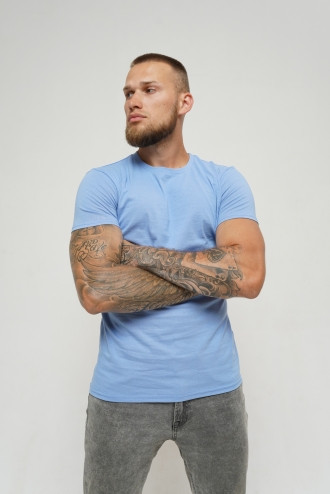 Чоловіча футболка, блакитна,XS - 4XL - фото 1 - id-p396555550