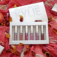 Набор жидких матовых помад 6 в 1 Kylie Holiday Edition 8613