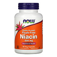 Витамин B3 ниацин NOW Flush-Free Niacin 500 mg (90 вега-капс)