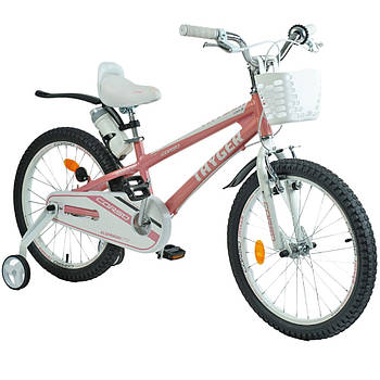 Велосипед двоколісний Corso Tayger (алюмінієва рама, додаткові колеса, складання 85%) TG-45933 Рожевий