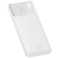 УМБ Павербанк Baseus 10000mAh 20W 3A із швидкою зарядкою Bipow зовнішній портативний акумулятор Білий