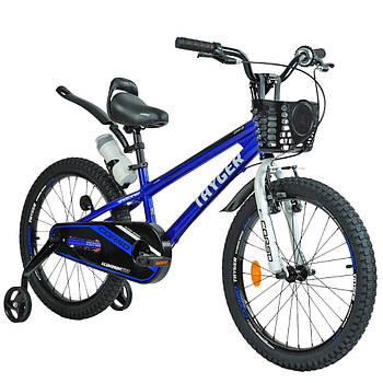 Велосипед двоколісний Corso Tayger (алюмінієва рама, додаткові колеса, складання 85%) TG-62355 Синій