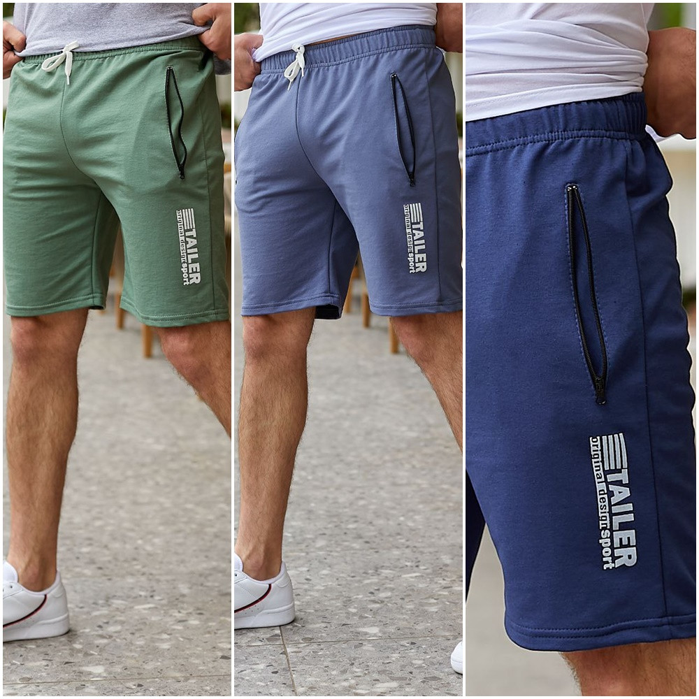 Чоловічі зручні шорти на літо з 2 нитки розміри батал