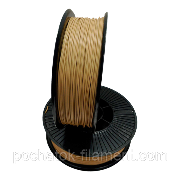 PLA філамент нитка пластик для ЗD друку Pochatok Filament 1,75 мм. Кава з молоком, фото 1