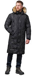 Куртка чоловіча зимова чорна дизайнерська модель 73400 (ОСТАЛАСЯ ТІЛЬКИ 48(M))