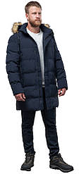 Темно-синя чоловіча зносостійка куртка на зиму модель 76420 (ОСТАЛСЯ ТІЛЬКИ 50(L))
