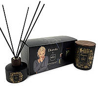 Набір з ароматичної свічки та аромапалочок Aroma Home XMASS BOX "Чорна троянда з пачулі" 150г + 100мл (100155)