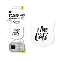 Автомобільний ароматизатор Aroma Car Art Cats Quotes - Fresh Linen (831952)