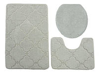 Комплект килимків для ванної та туалету KONTRAST MALTA light gray Im_1200