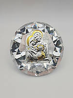 Іконка Святої родини на кришталі у формі діаманту