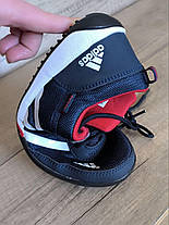 ADIDAS кроссовки сетка синие на белой плоской подошве и белыми полосами кеды демисезон, фото 6