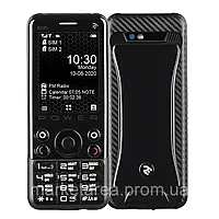 Кнопочный телефон черный с функцией PowerBank и мощной батареей на 2 сим карты 2E E240 POWER Black