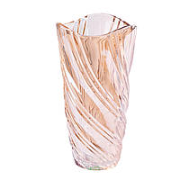 Lugi Ваза для цветов стеклянная декоративная золотая 29 см