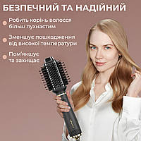 Lugi Фен стайлер для волос 3 в 1 керамический 1000 Вт поворотная насадка и щетка фен Sokany SK-1922