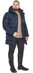 Чоловіча куртка зимова сучасна в темно-синьому кольорі модель 63411