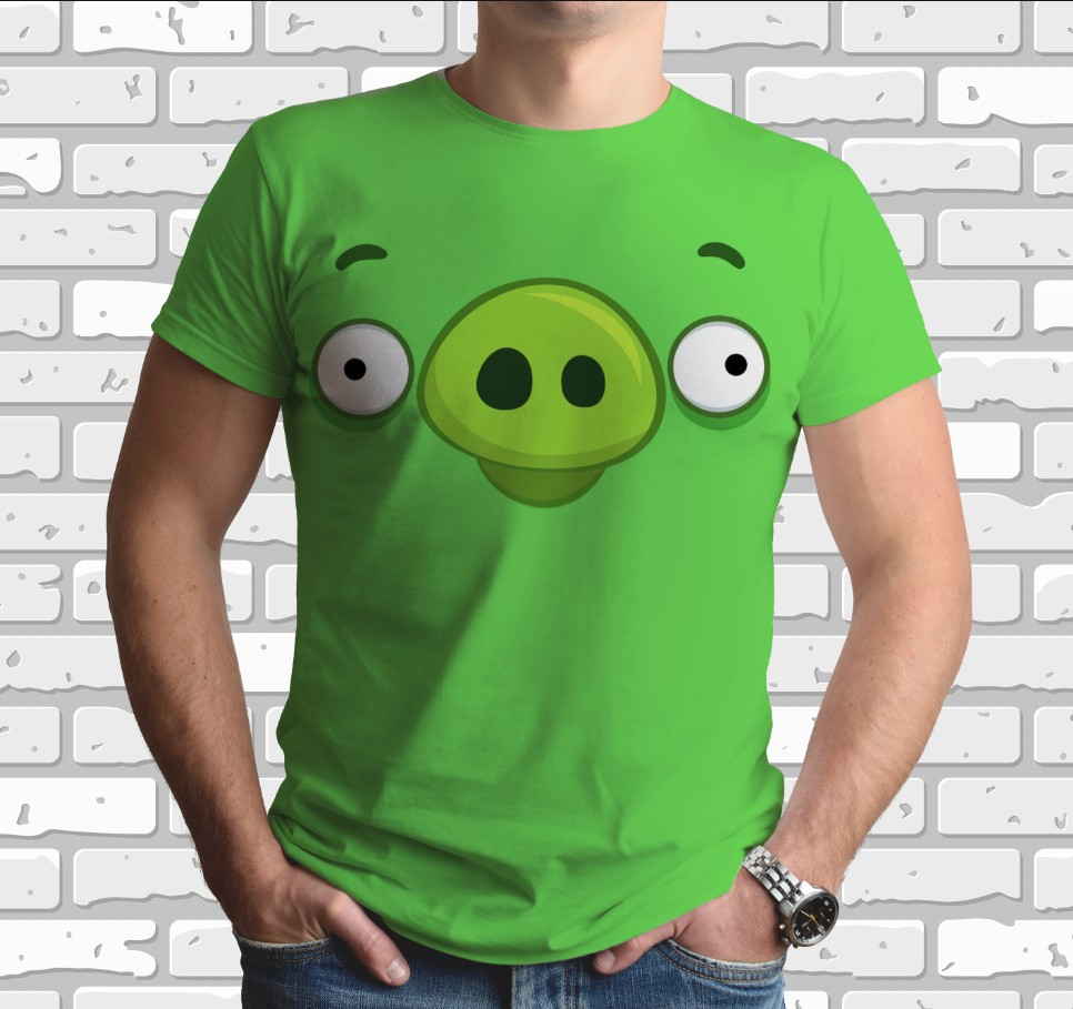 Футболка з принтом 3D на тему Angry Birds Енгрі Бердс Crown Pig