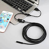 Usb камера ендоскоп, Ендоскоп водонепроникний, Камера для ендоскопічного огляду зонд HD-51, фото 5