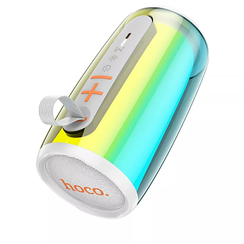 Колонка Hoco Bluetooth 10W 2400mAh RGB-подсветка портативная акустика HC18 Jumper White